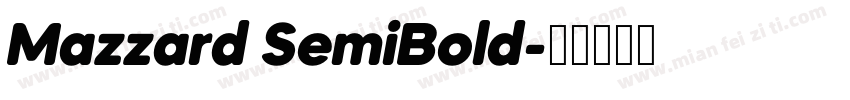 Mazzard SemiBold字体转换